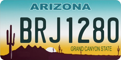 AZ license plate BRJ1280