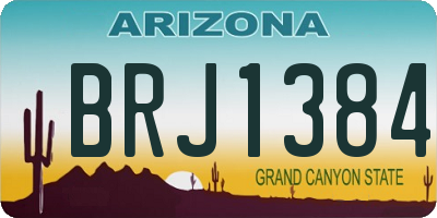 AZ license plate BRJ1384