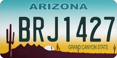 AZ license plate BRJ1427