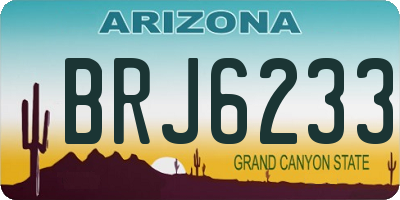 AZ license plate BRJ6233