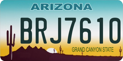 AZ license plate BRJ7610