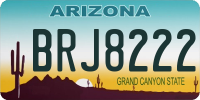 AZ license plate BRJ8222