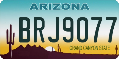 AZ license plate BRJ9077