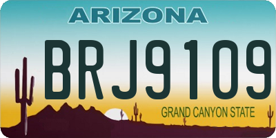 AZ license plate BRJ9109