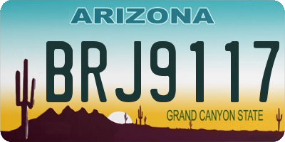 AZ license plate BRJ9117