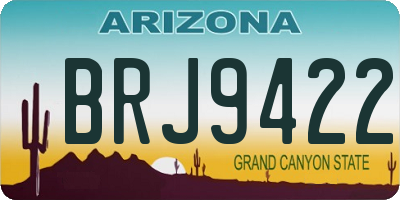 AZ license plate BRJ9422