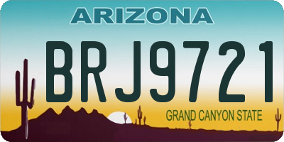 AZ license plate BRJ9721