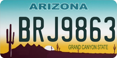 AZ license plate BRJ9863
