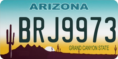 AZ license plate BRJ9973