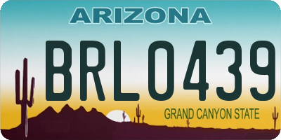 AZ license plate BRL0439