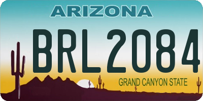 AZ license plate BRL2084