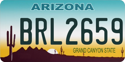 AZ license plate BRL2659