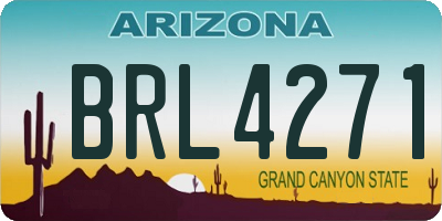 AZ license plate BRL4271