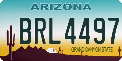 AZ license plate BRL4497