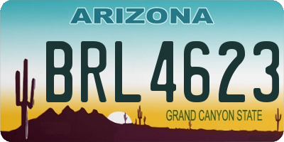 AZ license plate BRL4623