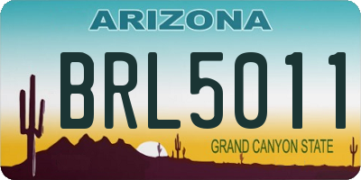 AZ license plate BRL5011