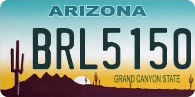 AZ license plate BRL5150