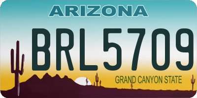 AZ license plate BRL5709