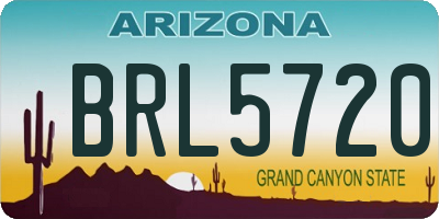 AZ license plate BRL5720