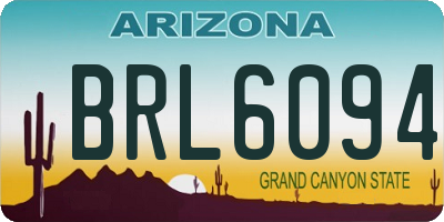 AZ license plate BRL6094