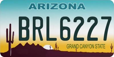 AZ license plate BRL6227