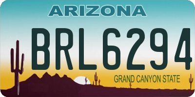 AZ license plate BRL6294