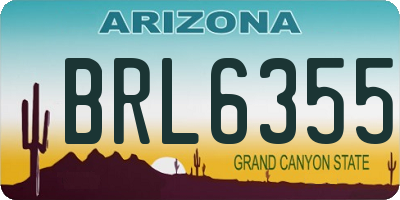 AZ license plate BRL6355