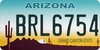 AZ license plate BRL6754