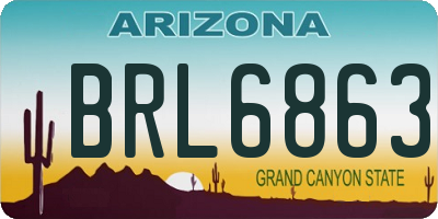 AZ license plate BRL6863