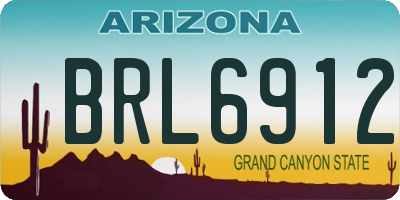 AZ license plate BRL6912
