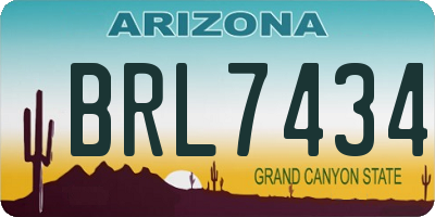 AZ license plate BRL7434