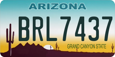 AZ license plate BRL7437