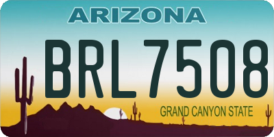 AZ license plate BRL7508