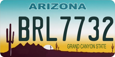 AZ license plate BRL7732
