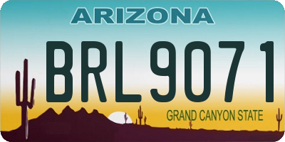 AZ license plate BRL9071