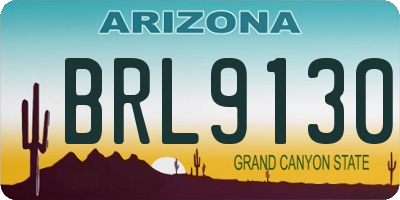AZ license plate BRL9130