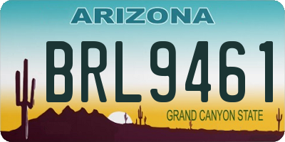AZ license plate BRL9461
