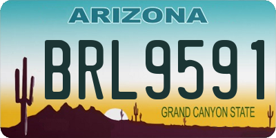AZ license plate BRL9591