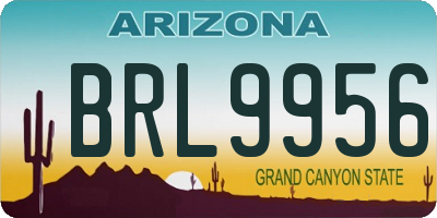 AZ license plate BRL9956