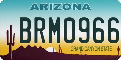 AZ license plate BRM0966