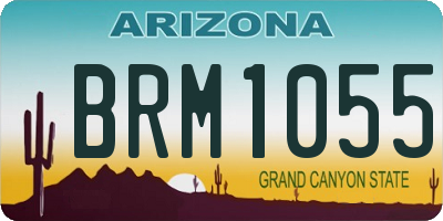 AZ license plate BRM1055