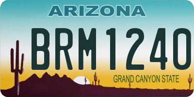 AZ license plate BRM1240