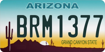 AZ license plate BRM1377