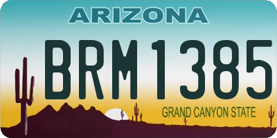 AZ license plate BRM1385