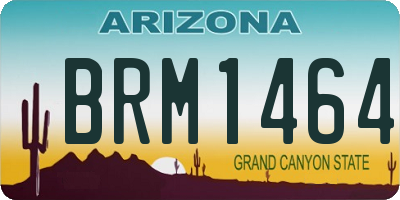 AZ license plate BRM1464