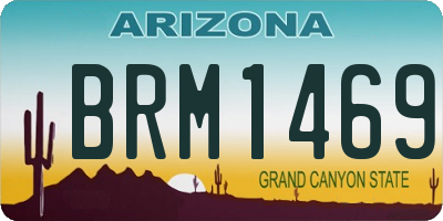 AZ license plate BRM1469
