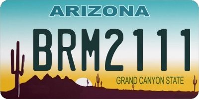 AZ license plate BRM2111