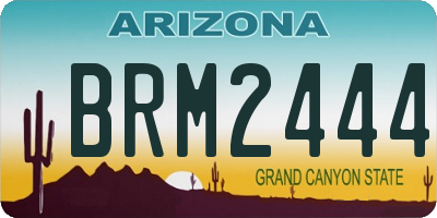 AZ license plate BRM2444