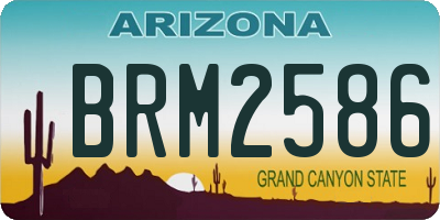 AZ license plate BRM2586
