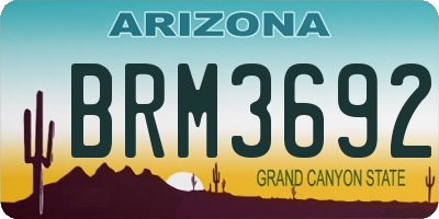 AZ license plate BRM3692